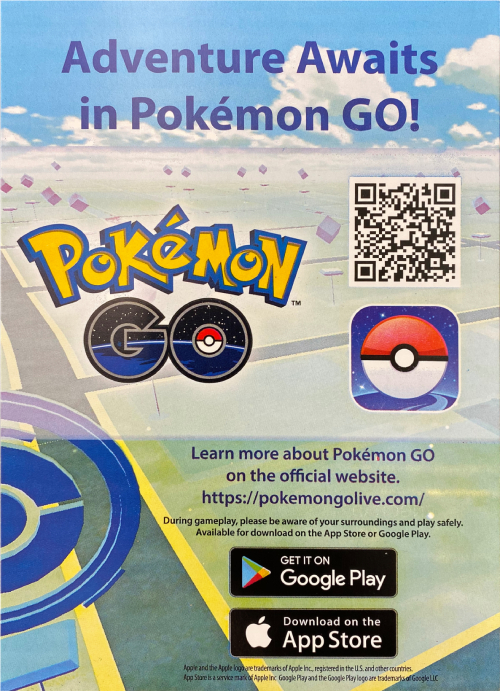 Pokemon GO Collection Box - Pokemon GO Code Sheet (4 Pokemon GO Codes)